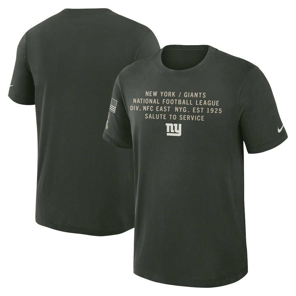 NFL New York Giants 2025 Salute to Service Sideline Slub Dri-FIT T-Shirt