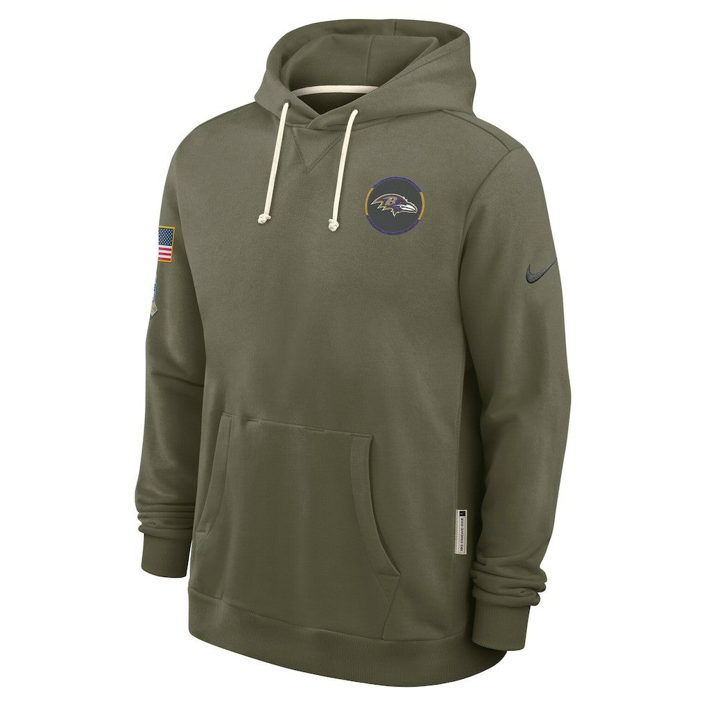 NFL Baltimore Ravens 2025 Salute to Service Sideline Standard Issue Dri-FIT Hoodie