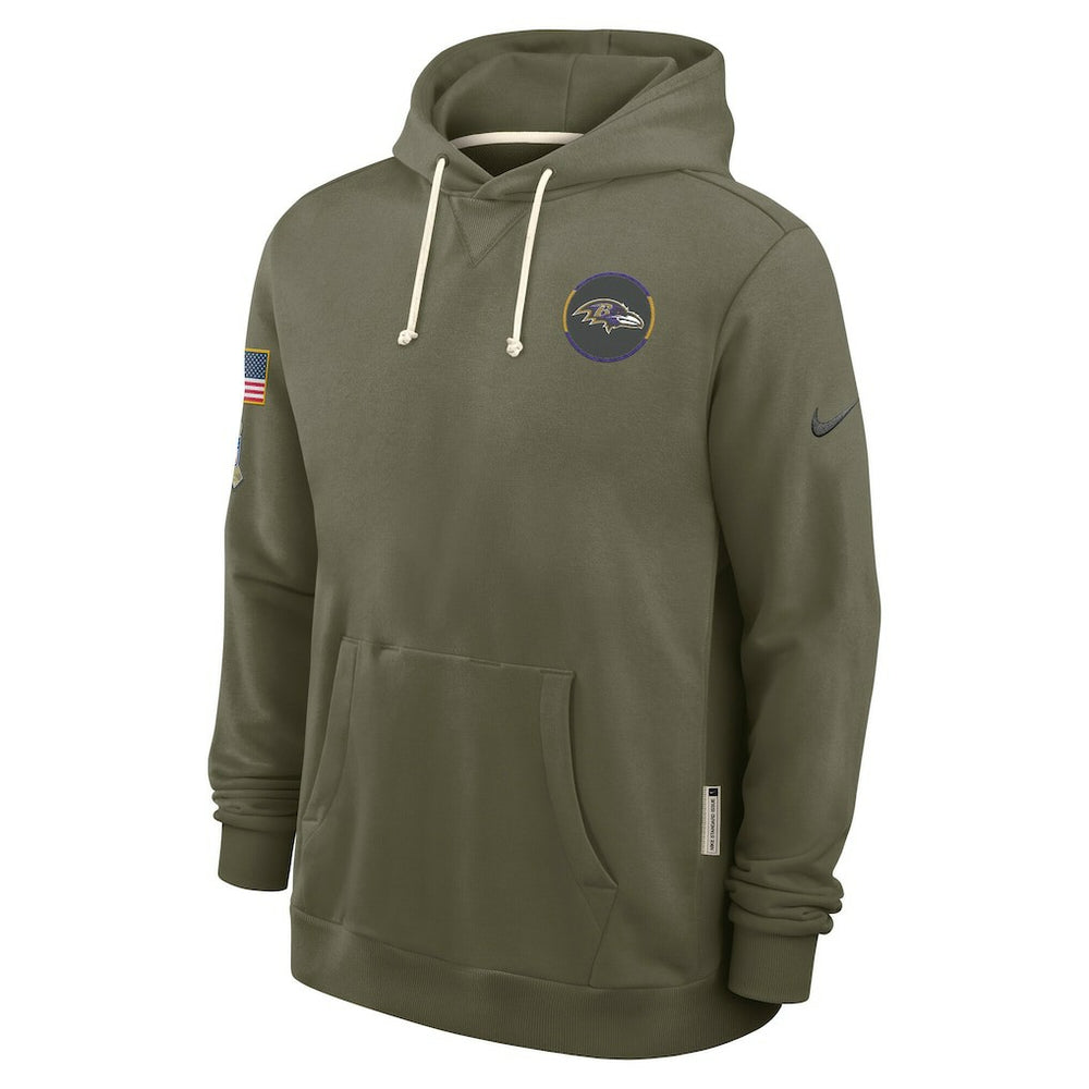 NFL Baltimore Ravens 2025 Salute to Service Sideline Standard Issue Dri-FIT Hoodie