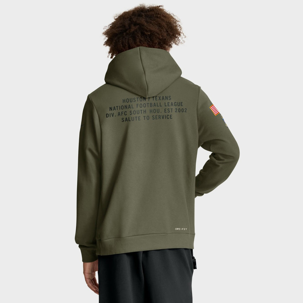 NFL Houston Texans 2025 Salute to Service Sideline Standard Issue Dri-FIT Hoodie
