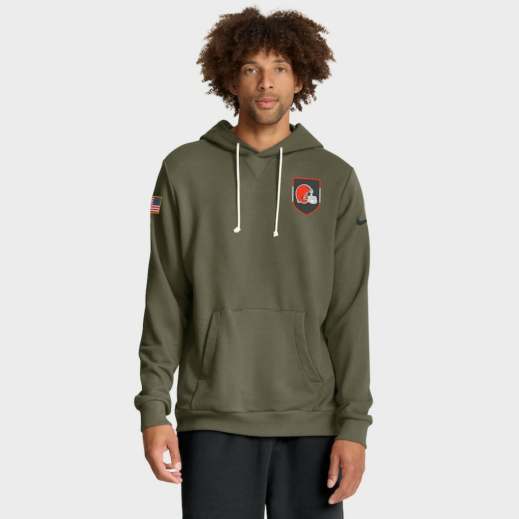 NFL Cleveland Browns 2025 Salute to Service Sideline Standard Issue Dri-FIT Hoodie