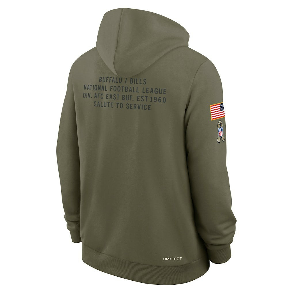 NFL Buffalo Bills 2025 Salute to Service Sideline Standard Issue Dri-FIT Hoodie