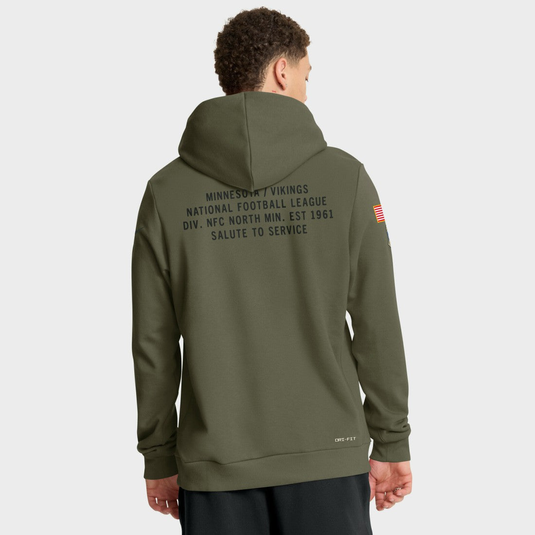 NFL Minnesota Vikings 2025 Salute to Service Sideline Standard Issue Dri-FIT Hoodie