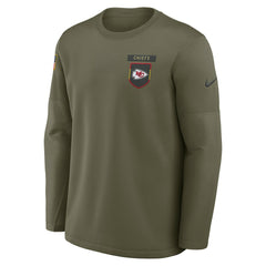 NFL Kansas City Chiefs 2025 Salute to Service Sideline Coaches Therma-FIT Long Sleeve Shirt