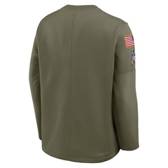 NFL Kansas City Chiefs 2025 Salute to Service Sideline Coaches Therma-FIT Long Sleeve Shirt