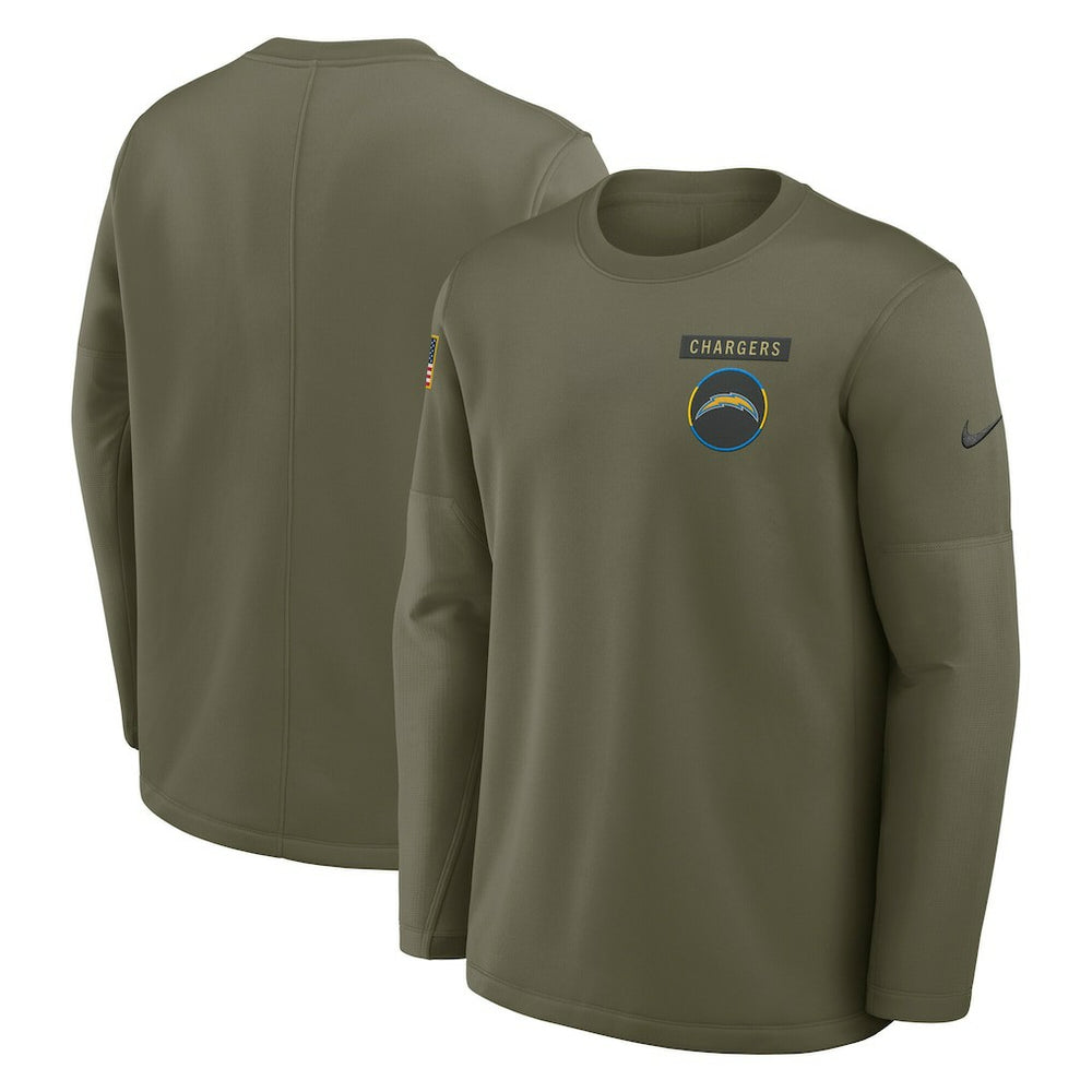 NFL Los Angeles Chargers 2025 Salute to Service Sideline Coaches Therma-FIT Long Sleeve Shirt
