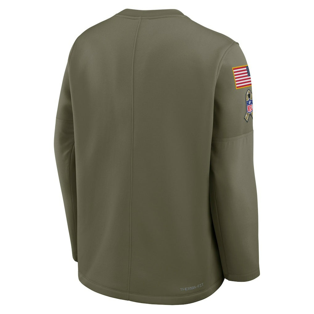 NFL Los Angeles Chargers 2025 Salute to Service Sideline Coaches Therma-FIT Long Sleeve Shirt