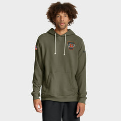 NFL Cincinnati Bengals Big & Tall 2025 Salute to Service Sideline Dominant Force Dri-FIT Hoodie