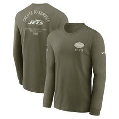 NFL New York Jets 2025 Salute to Service Sideline Long Sleeve T-Shirt
