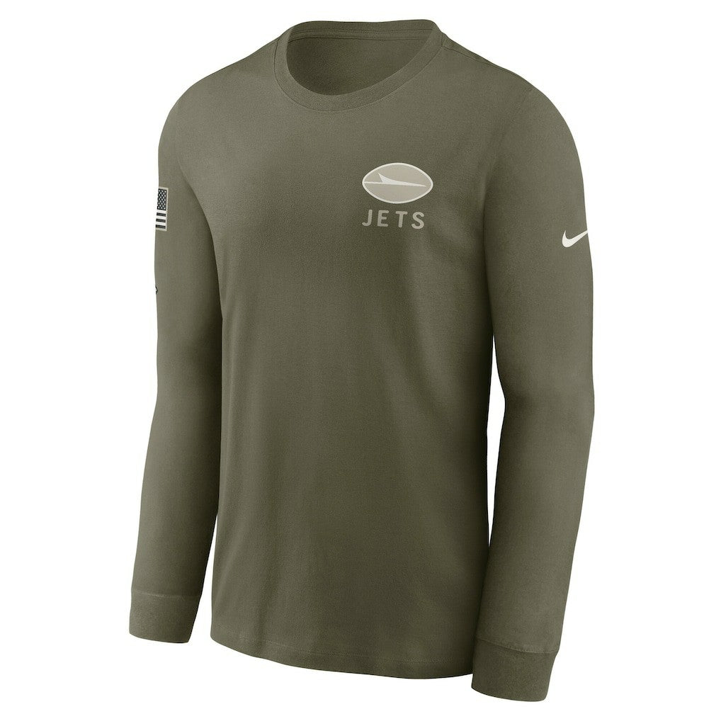 NFL New York Jets 2025 Salute to Service Sideline Long Sleeve T-Shirt