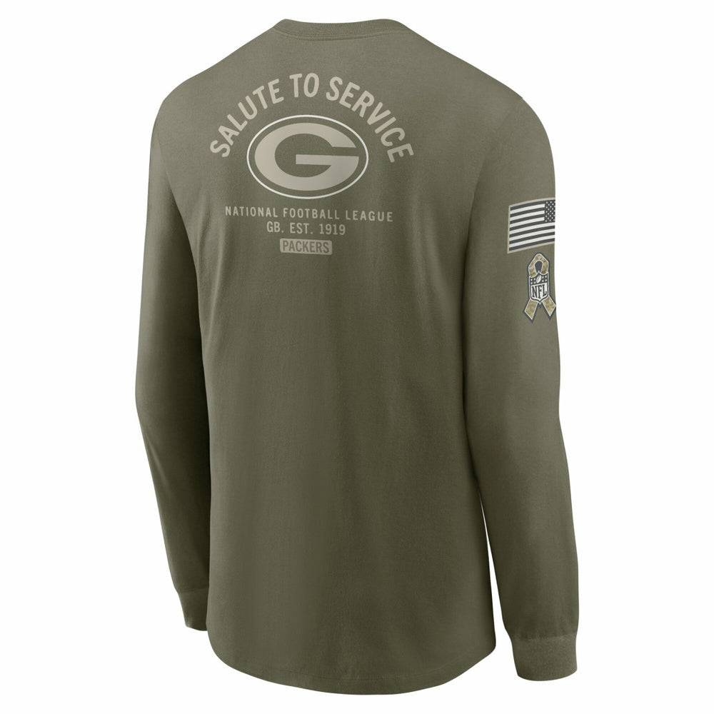 NFL Green Bay Packers 2025 Salute to Service Sideline Long Sleeve T-Shirt
