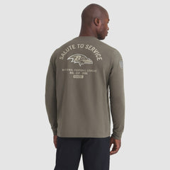 NFL Baltimore Ravens 2025 Salute to Service Sideline Long Sleeve T-Shirt