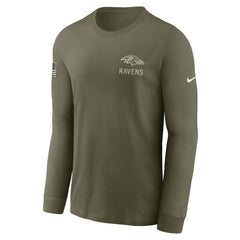 NFL Baltimore Ravens 2025 Salute to Service Sideline Long Sleeve T-Shirt