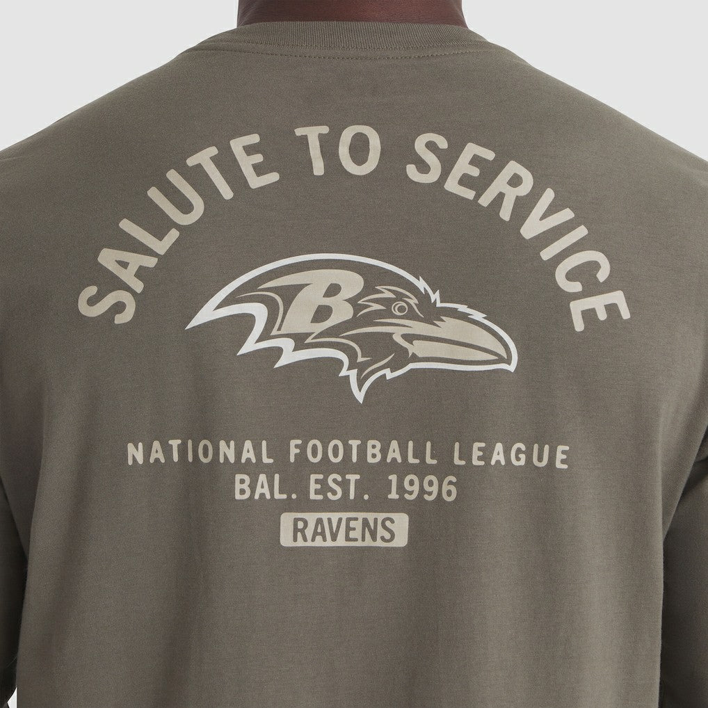 NFL Baltimore Ravens 2025 Salute to Service Sideline Long Sleeve T-Shirt
