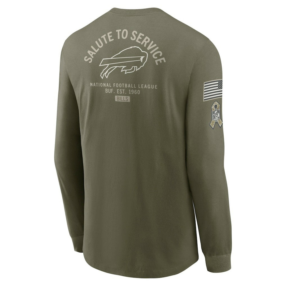 NFL Buffalo Bills 2025 Salute to Service Sideline Long Sleeve T-Shirt