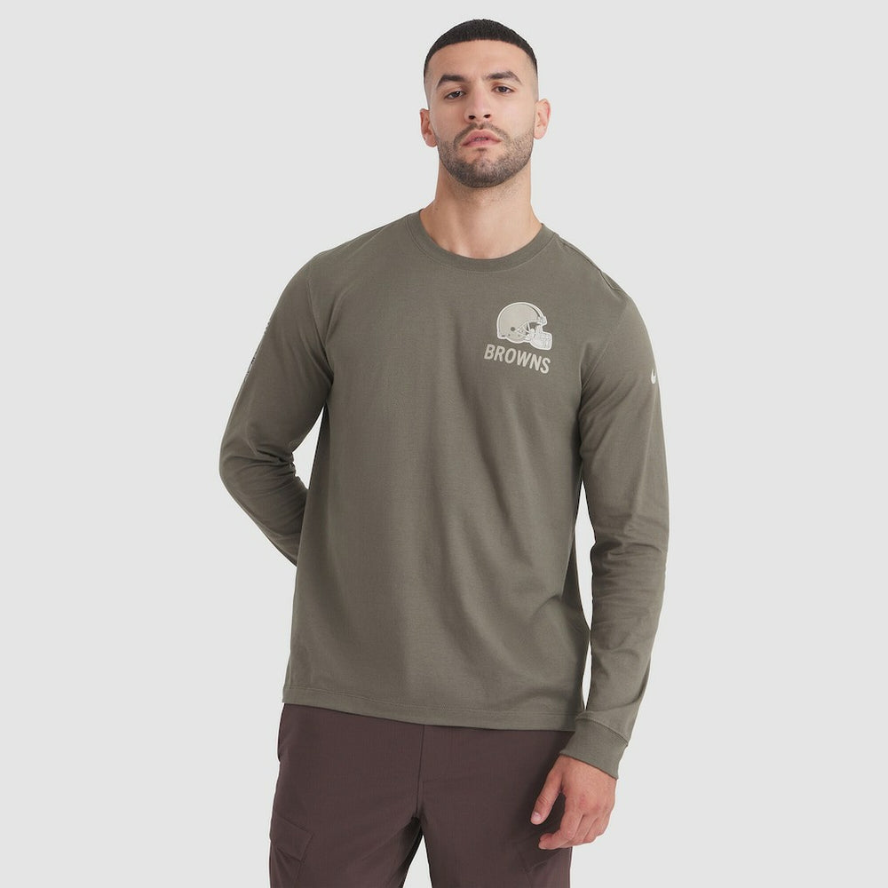 NFL Cleveland Browns 2025 Salute to Service Sideline Long Sleeve T-Shirt
