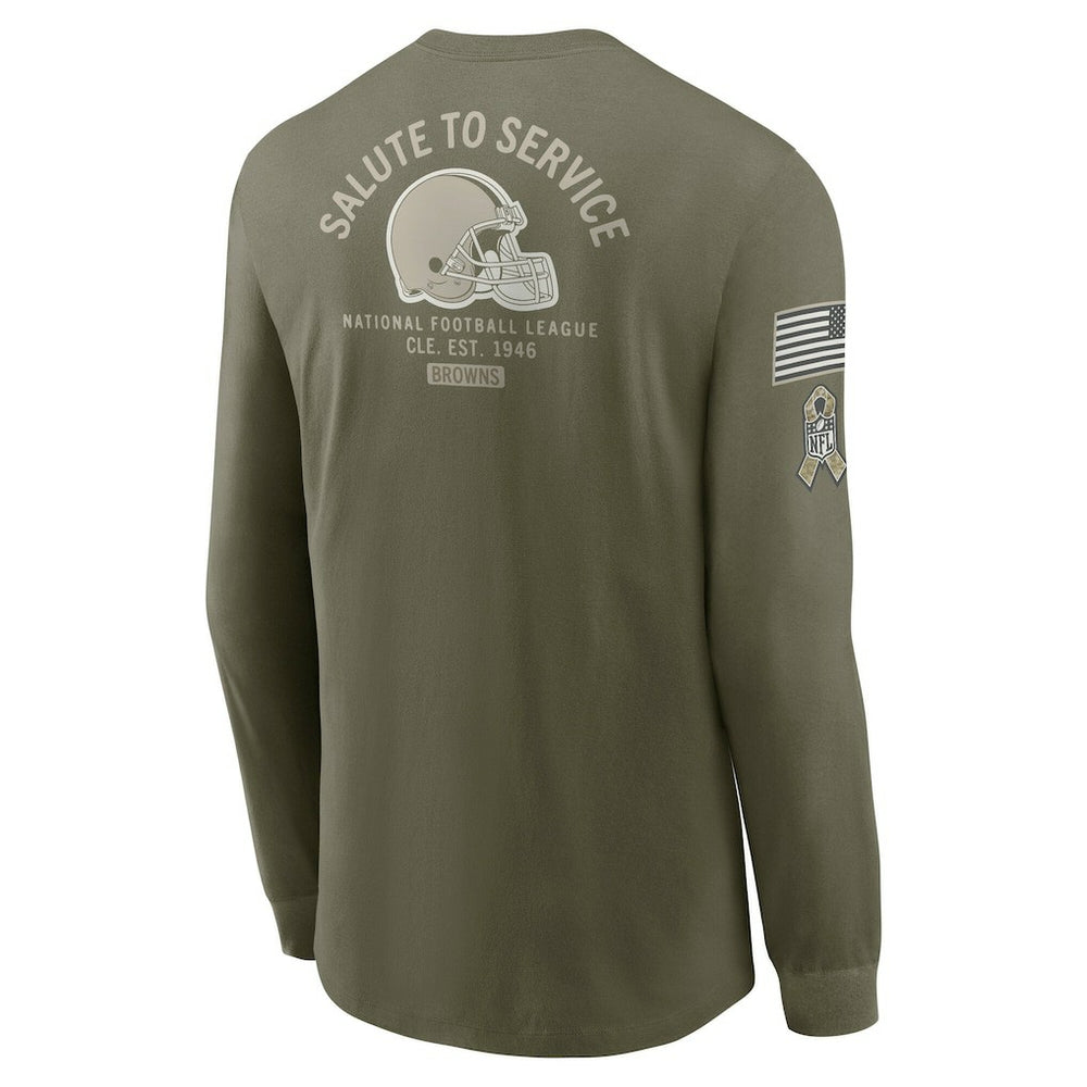NFL Cleveland Browns 2025 Salute to Service Sideline Long Sleeve T-Shirt