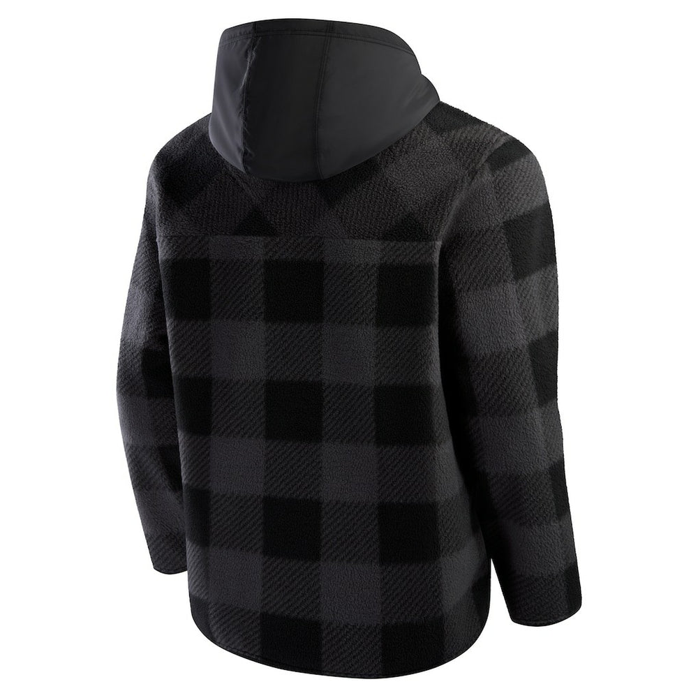 NFL Baltimore Ravens Elements Plaid Polar Fleece Quarter-Zip Hoodie