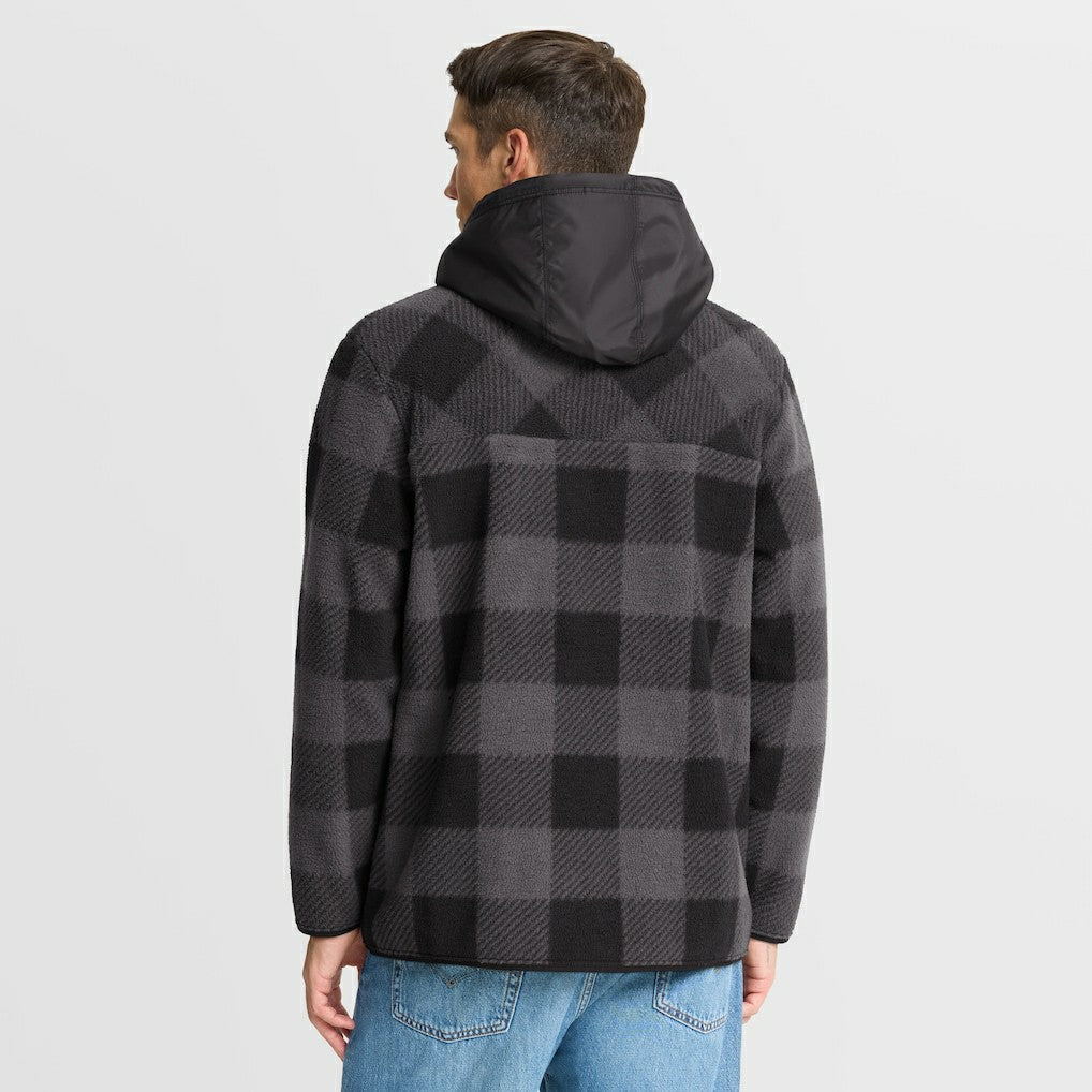 NFL Minnesota Vikings Elements Plaid Polar Fleece Quarter-Zip Hoodie