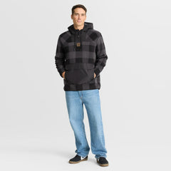 NFL Minnesota Vikings Elements Plaid Polar Fleece Quarter-Zip Hoodie
