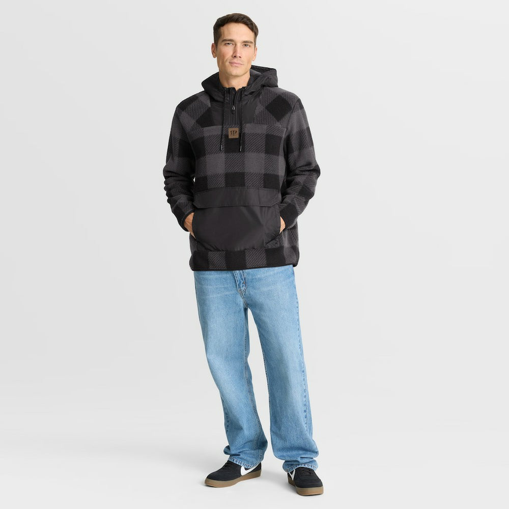 NFL Cincinnati Bengals Elements Plaid Polar Fleece Quarter-Zip Hoodie