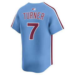 Trea Turner Philadelphia Phillies Alternate Limited Player Jersey - Light Blue | Nike