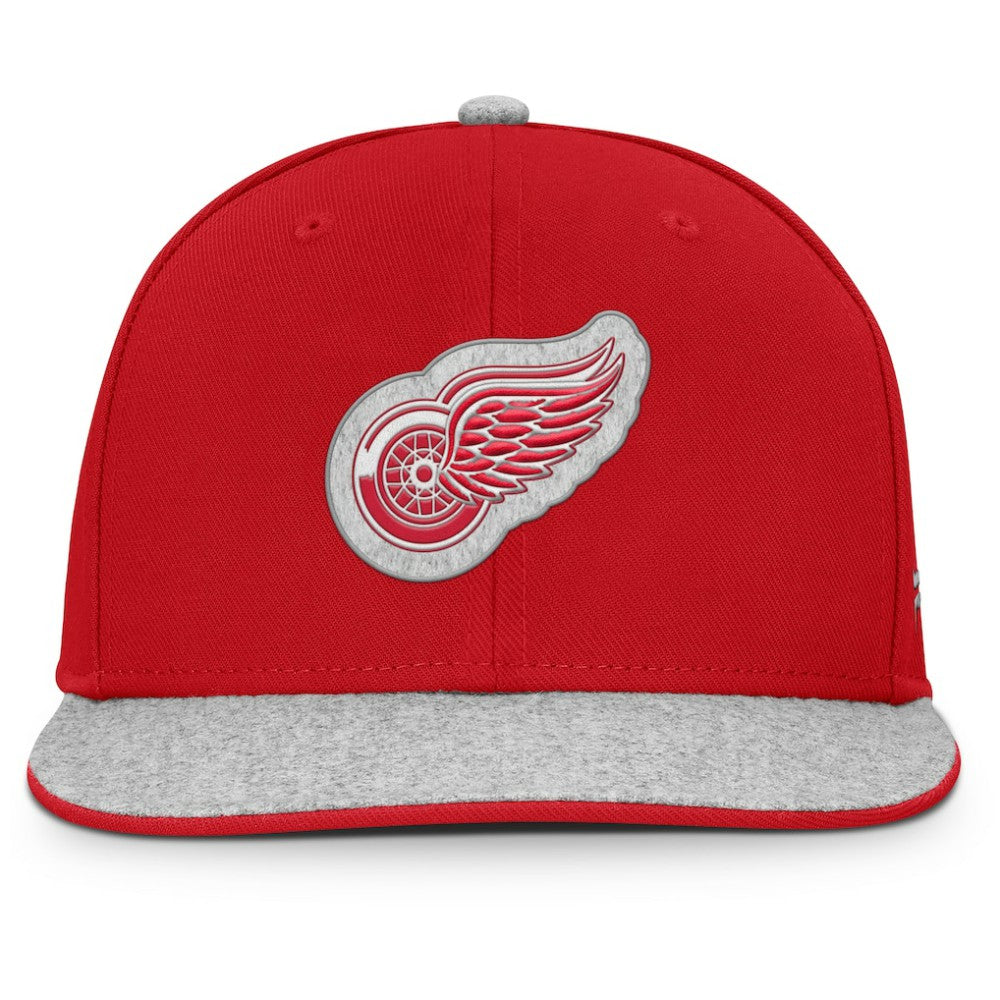 Detroit Red Wings Fanatics Fundamentals Loden Snapback Hat