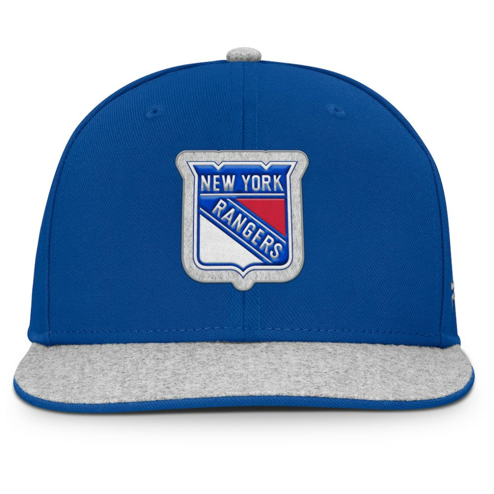 New York Rangers Fanatics Fundamentals Loden Snapback Hat