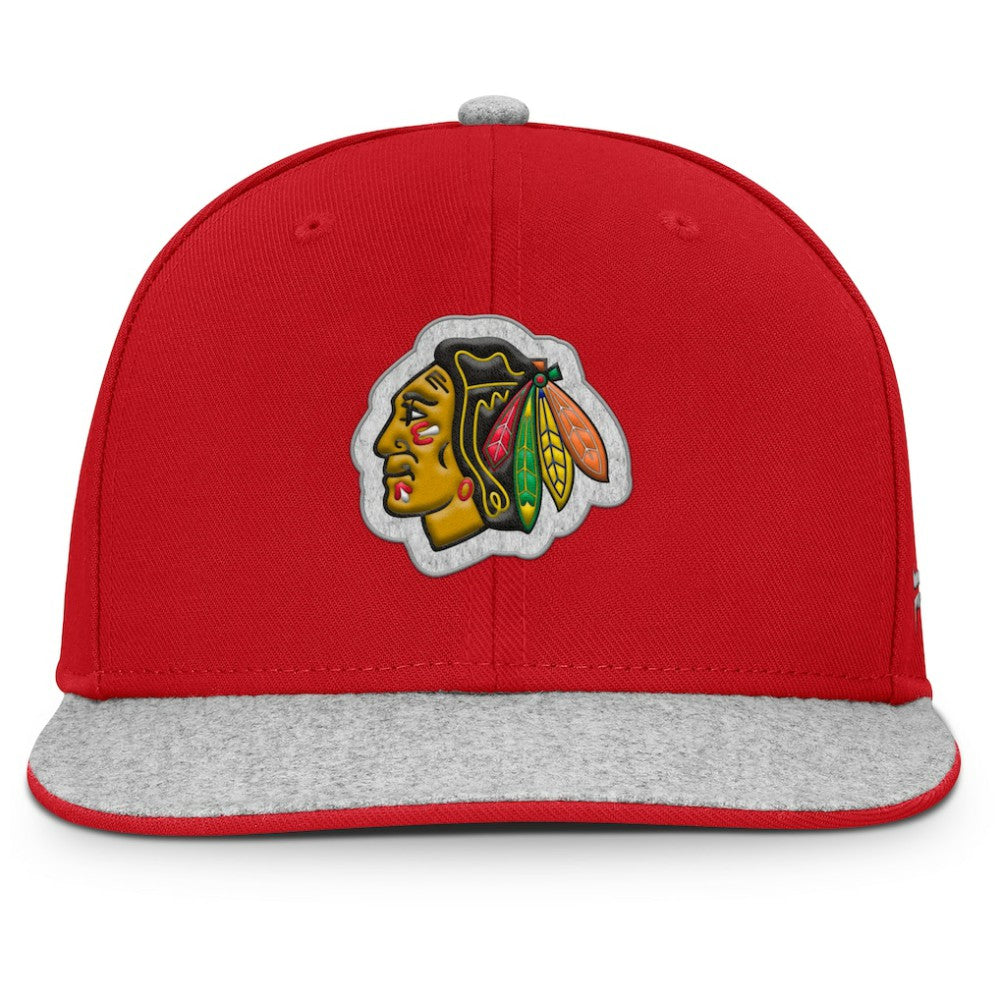 Chicago Blackhawks Fanatics Fundamentals Loden Snapback Hat