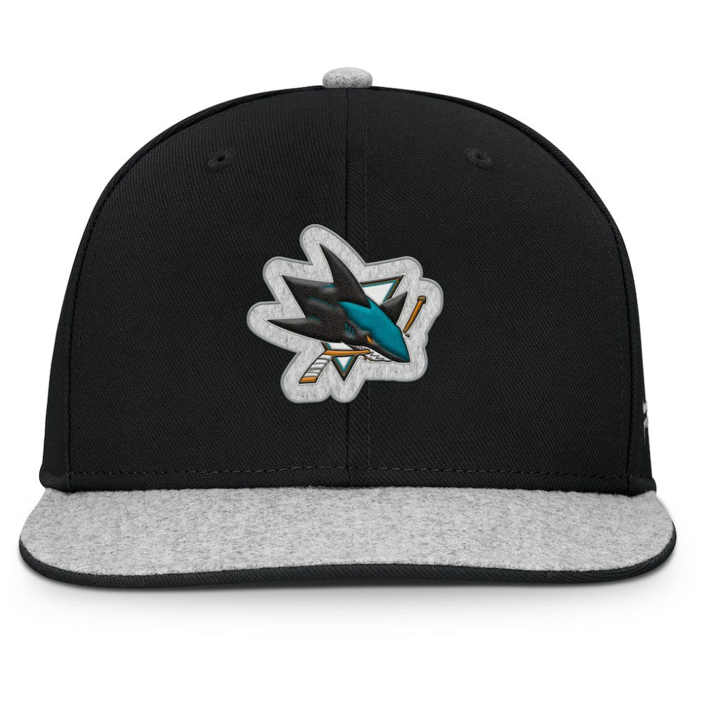 San Jose Sharks Fanatics Fundamentals Loden Snapback Hat