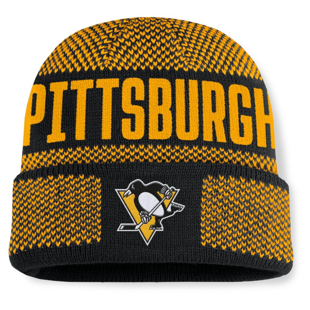 Pittsburgh Penguins Fanatics Fundamentals Shelter Cuffed Knit Hat