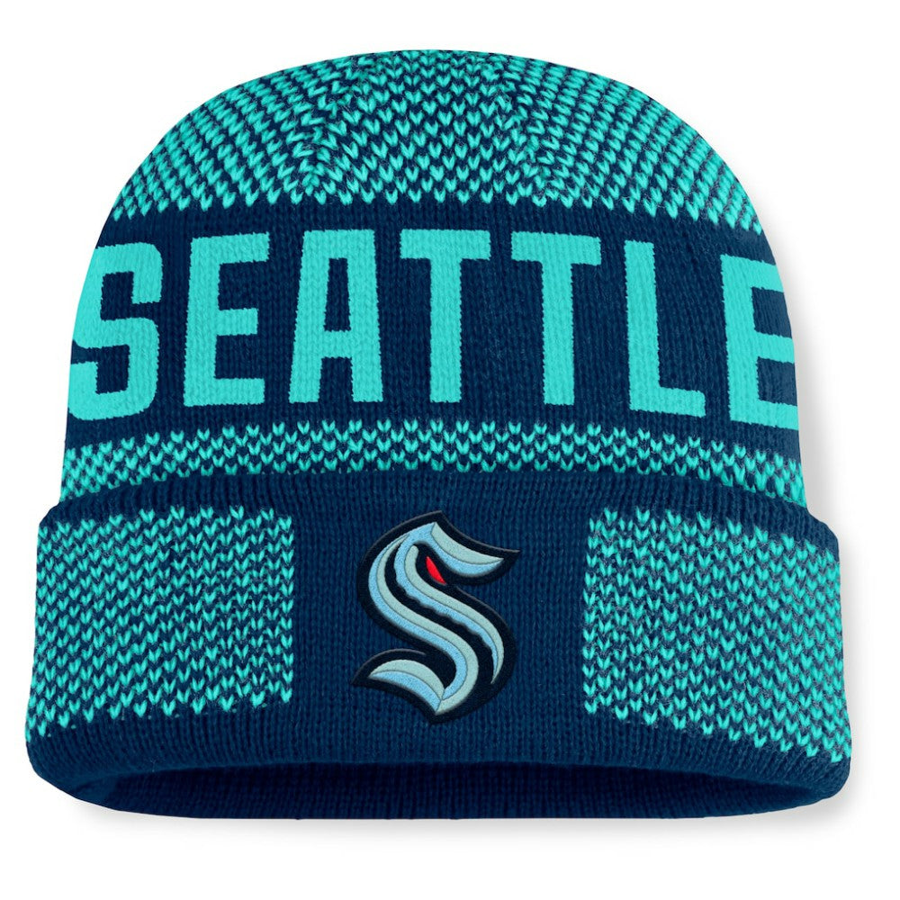 Seattle Kraken Fanatics Fundamentals Shelter Cuffed Knit Hat