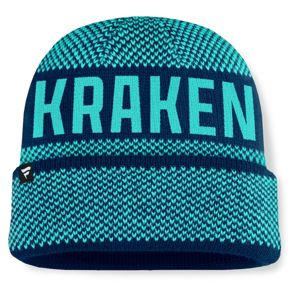 Seattle Kraken Fanatics Fundamentals Shelter Cuffed Knit Hat
