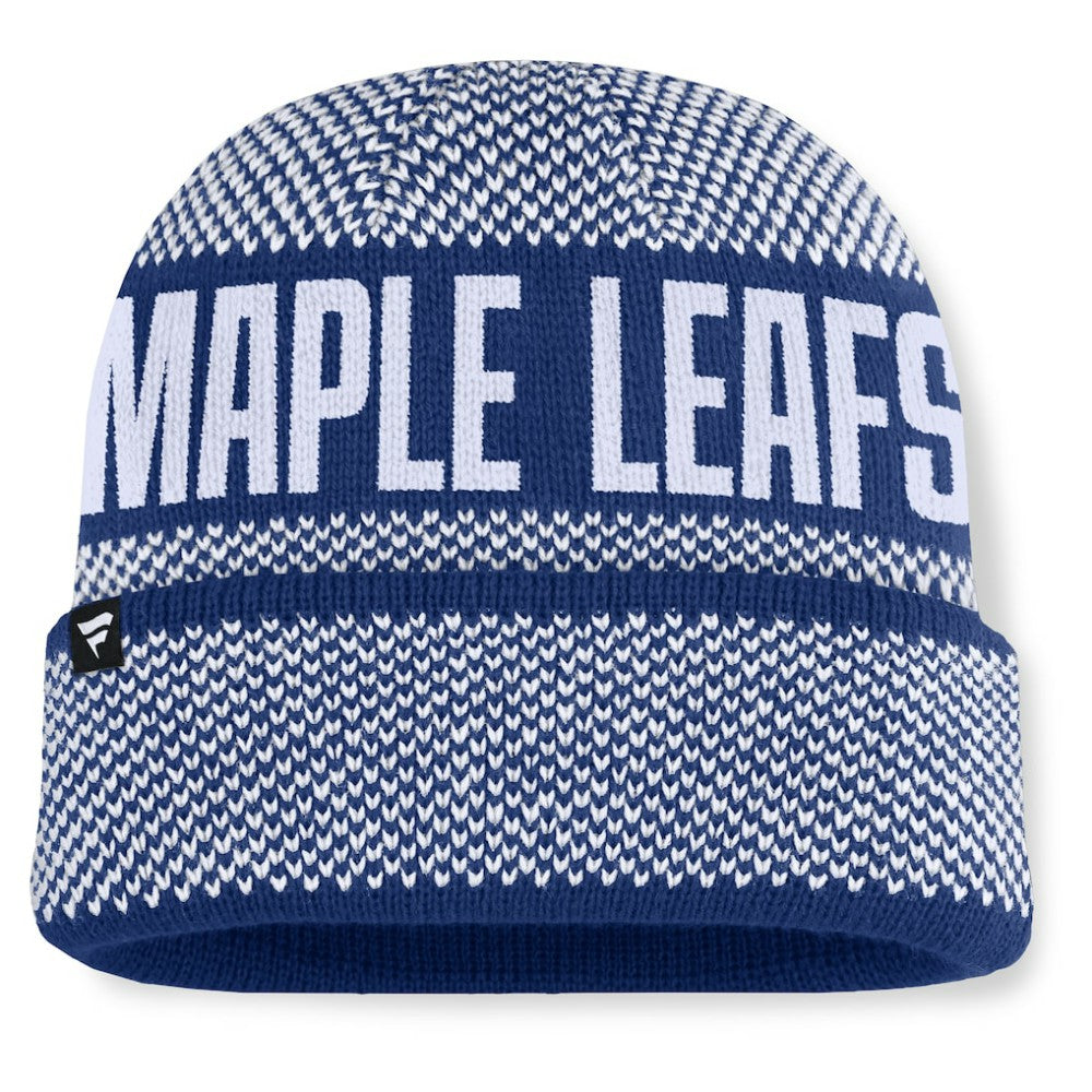 Toronto Maple Leafs Fanatics Fundamentals Shelter Cuffed Knit Hat