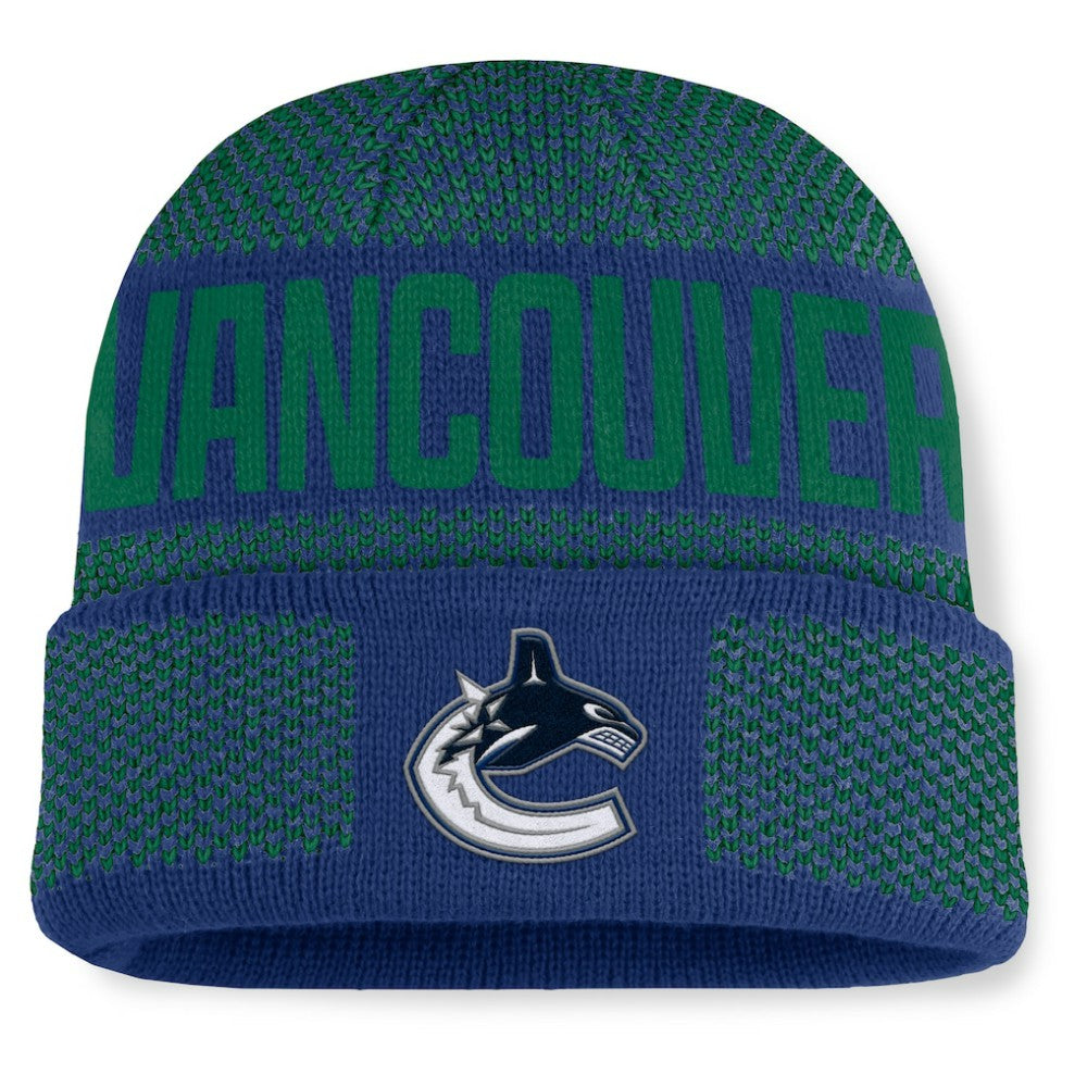 Vancouver Canucks Fanatics Fundamentals Shelter Cuffed Knit Hat
