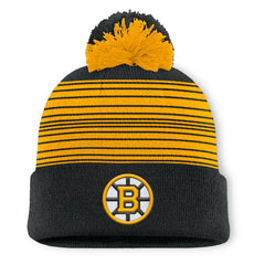 Boston Bruins Fanatics Fundamental Spirit Cuffed Pom Knit Hat
