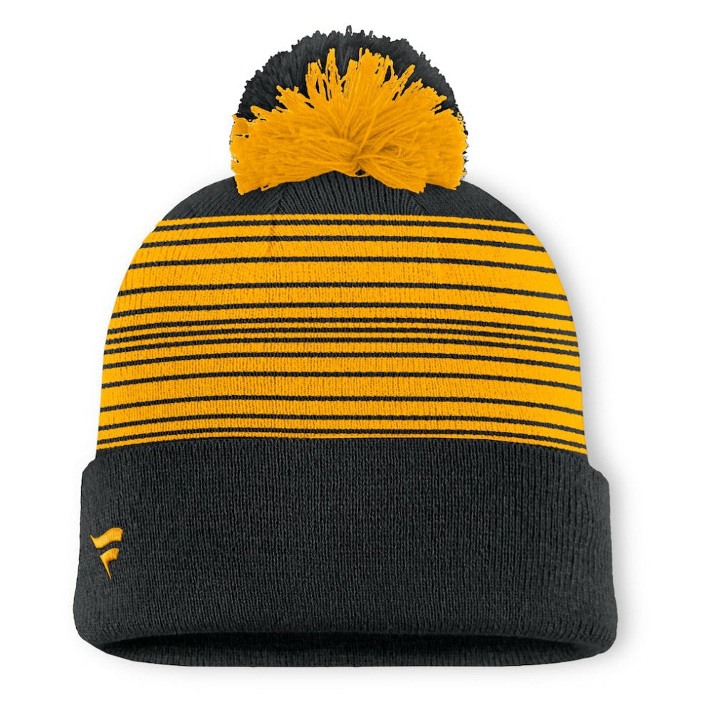 Boston Bruins Fanatics Fundamental Spirit Cuffed Pom Knit Hat