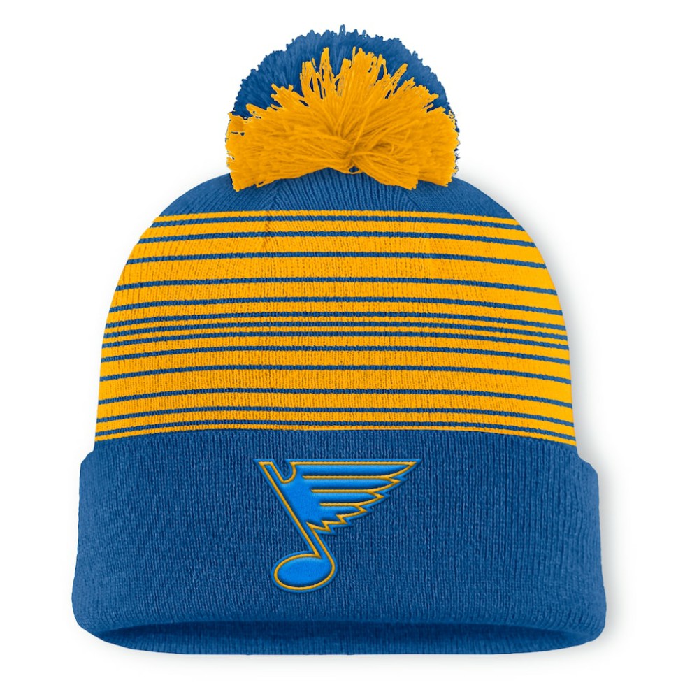 St. Louis Blues Fanatics Fundamental Spirit Cuffed Pom Knit Hat