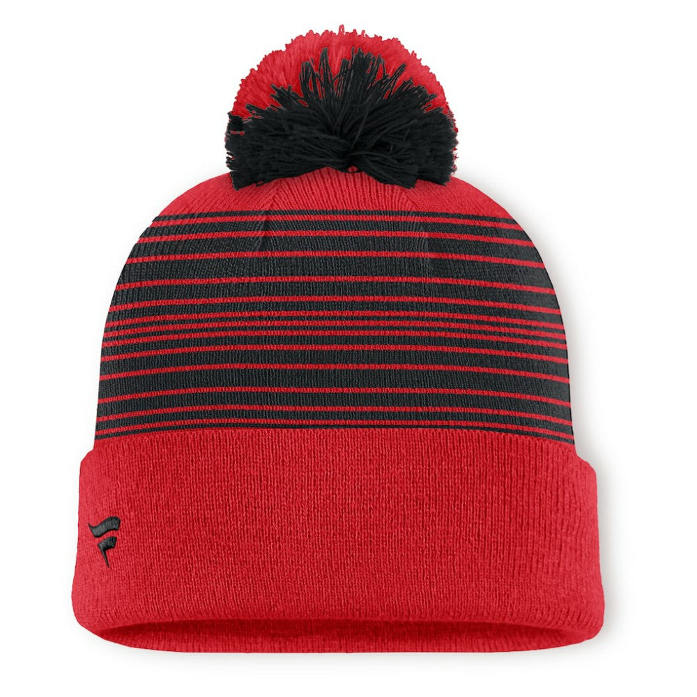 Chicago Blackhawks Fanatics Fundamental Spirit Cuffed Pom Knit Hat