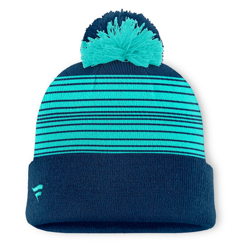 Seattle Kraken Fanatics Fundamental Spirit Cuffed Pom Knit Hat