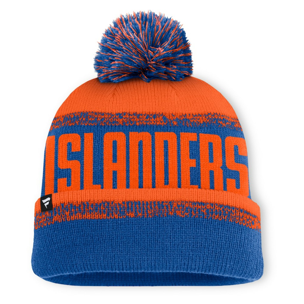 New York Islanders Fanatics Fundamentals Thrive Cuffed Knit Hat with Pom
