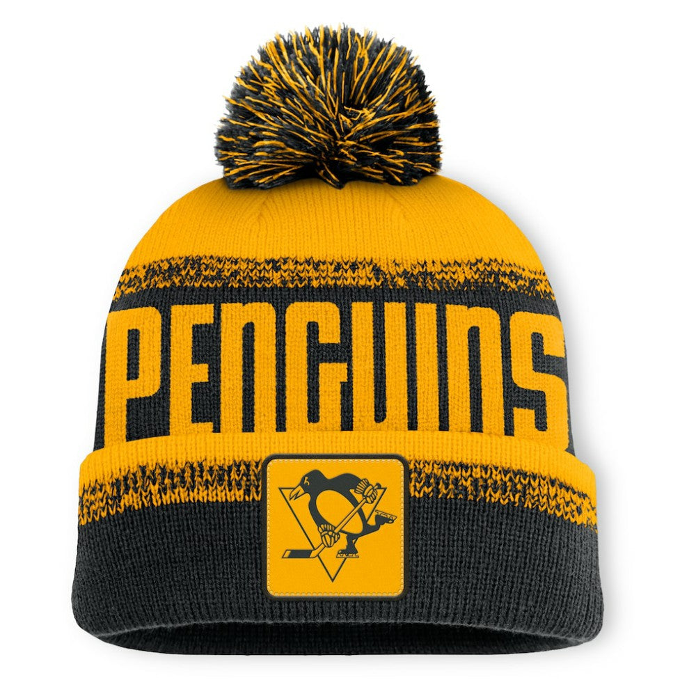 Pittsburgh Penguins Fanatics Fundamentals Thrive Cuffed Knit Hat with Pom