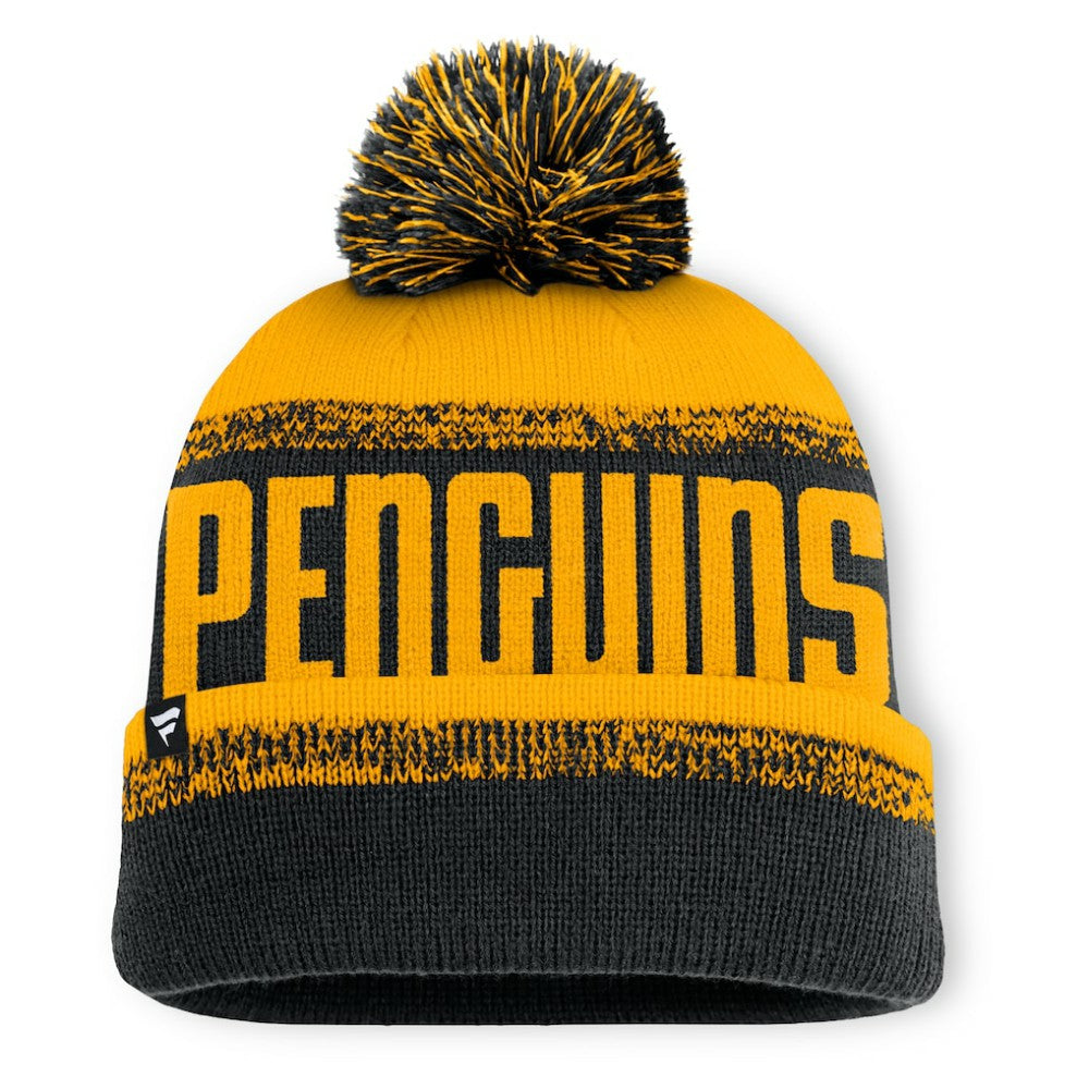 Pittsburgh Penguins Fanatics Fundamentals Thrive Cuffed Knit Hat with Pom