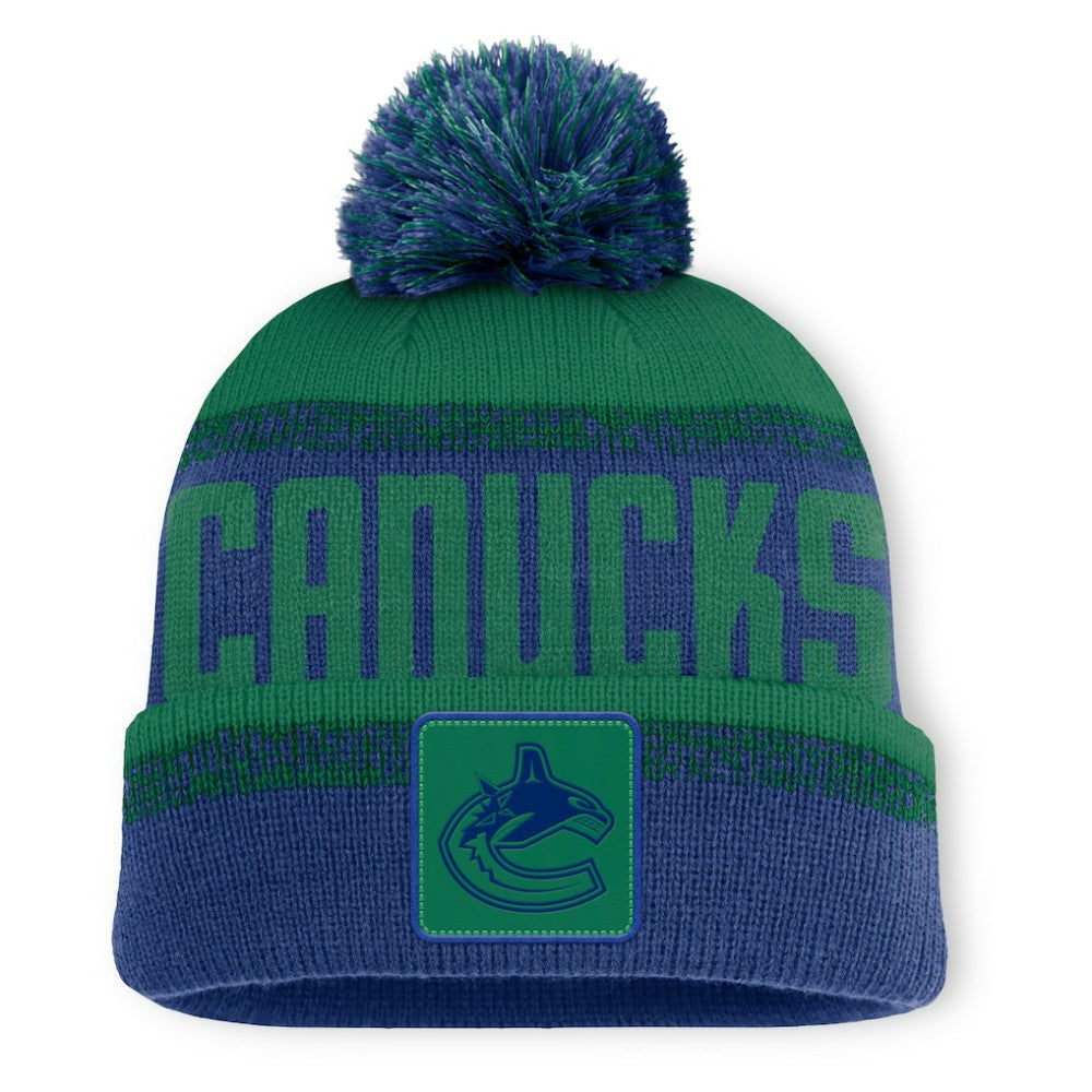Vancouver Canucks Fanatics Fundamentals Thrive Cuffed Knit Hat with Pom