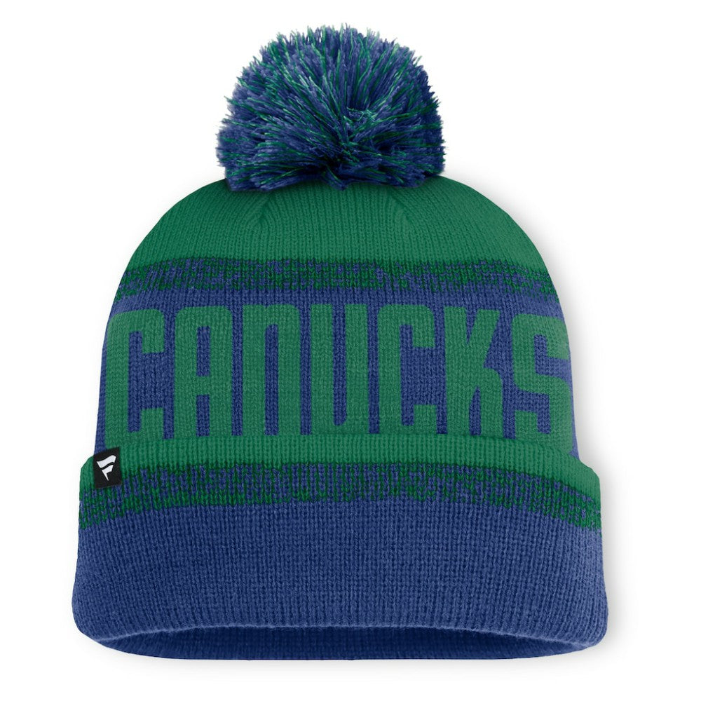 Vancouver Canucks Fanatics Fundamentals Thrive Cuffed Knit Hat with Pom