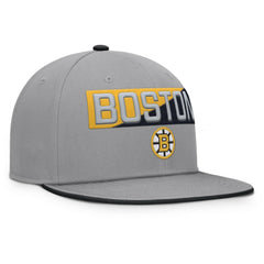 Boston Bruins Fanatics Fundamentals Duo Split Logo Snapback Hat