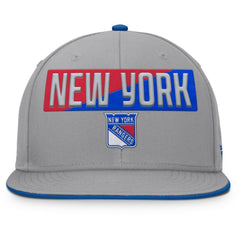 New York Rangers Fanatics Fundamentals Duo Split Logo Snapback Hat