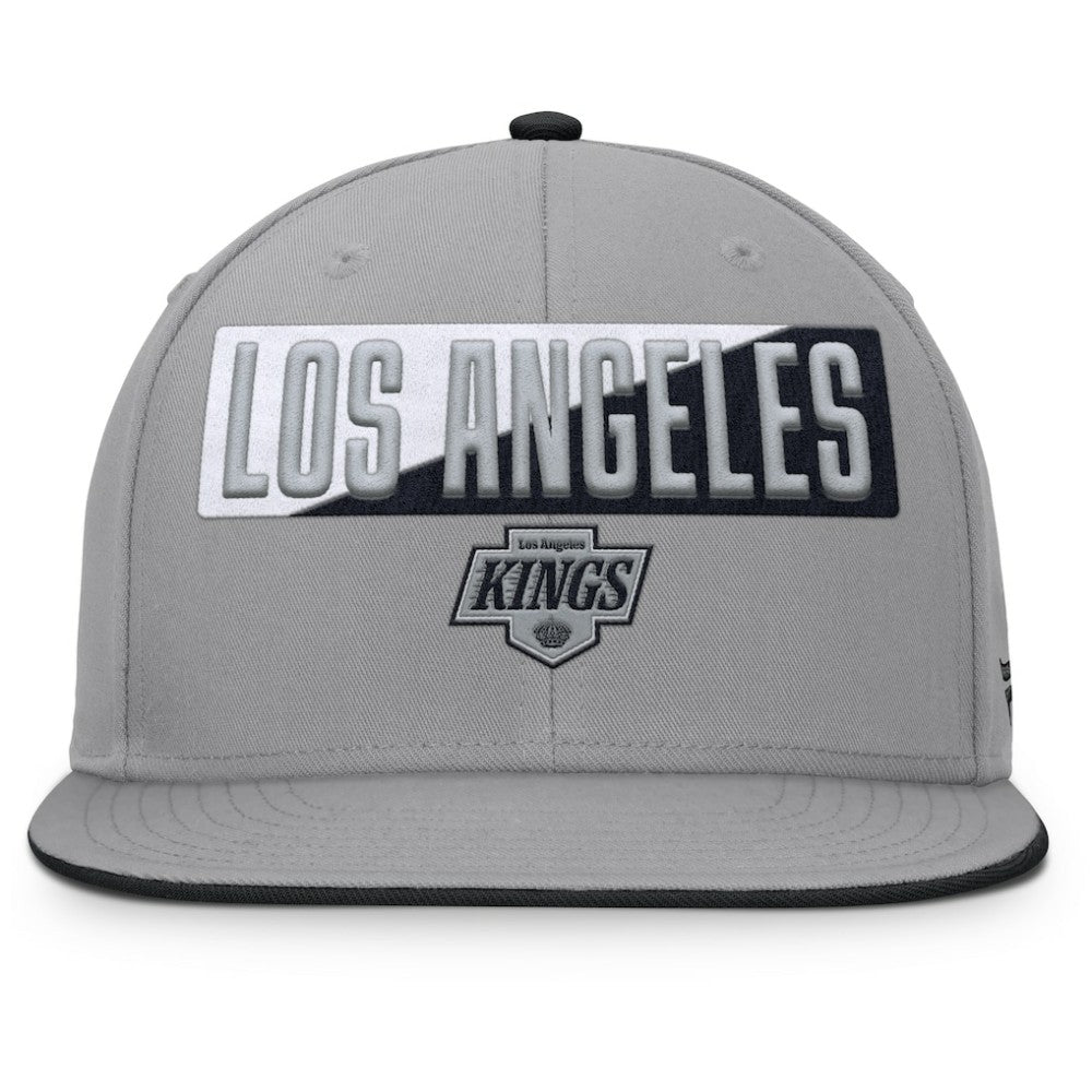 Los Angeles Kings Fanatics Fundamentals Duo Split Logo Snapback Hat