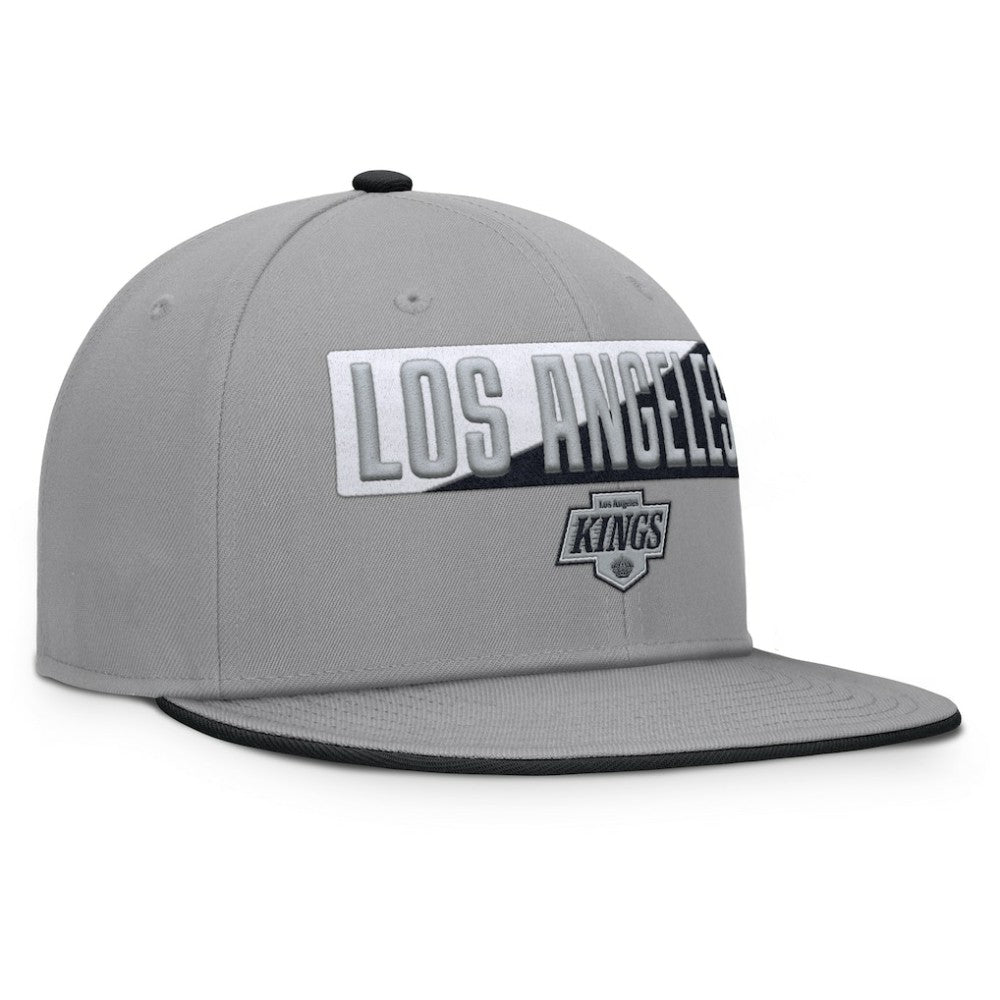 Los Angeles Kings Fanatics Fundamentals Duo Split Logo Snapback Hat