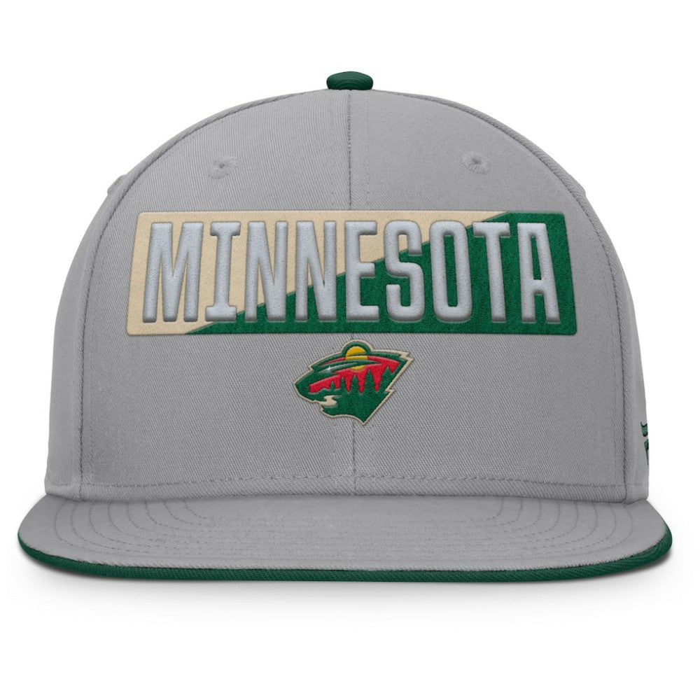 Minnesota Wild Fanatics Fundamentals Duo Split Logo Snapback Hat